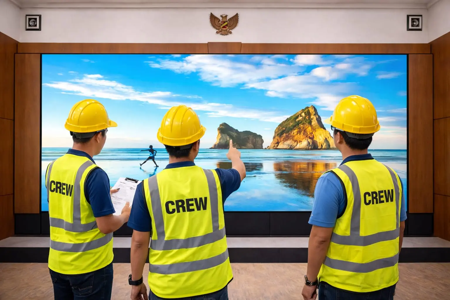 tim vendor videotron melakukan pengecekan akhir