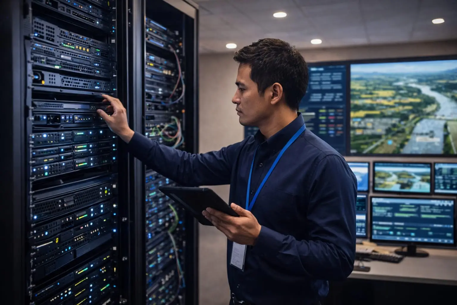 sistem kontrol videotron untuk ruang monitoring