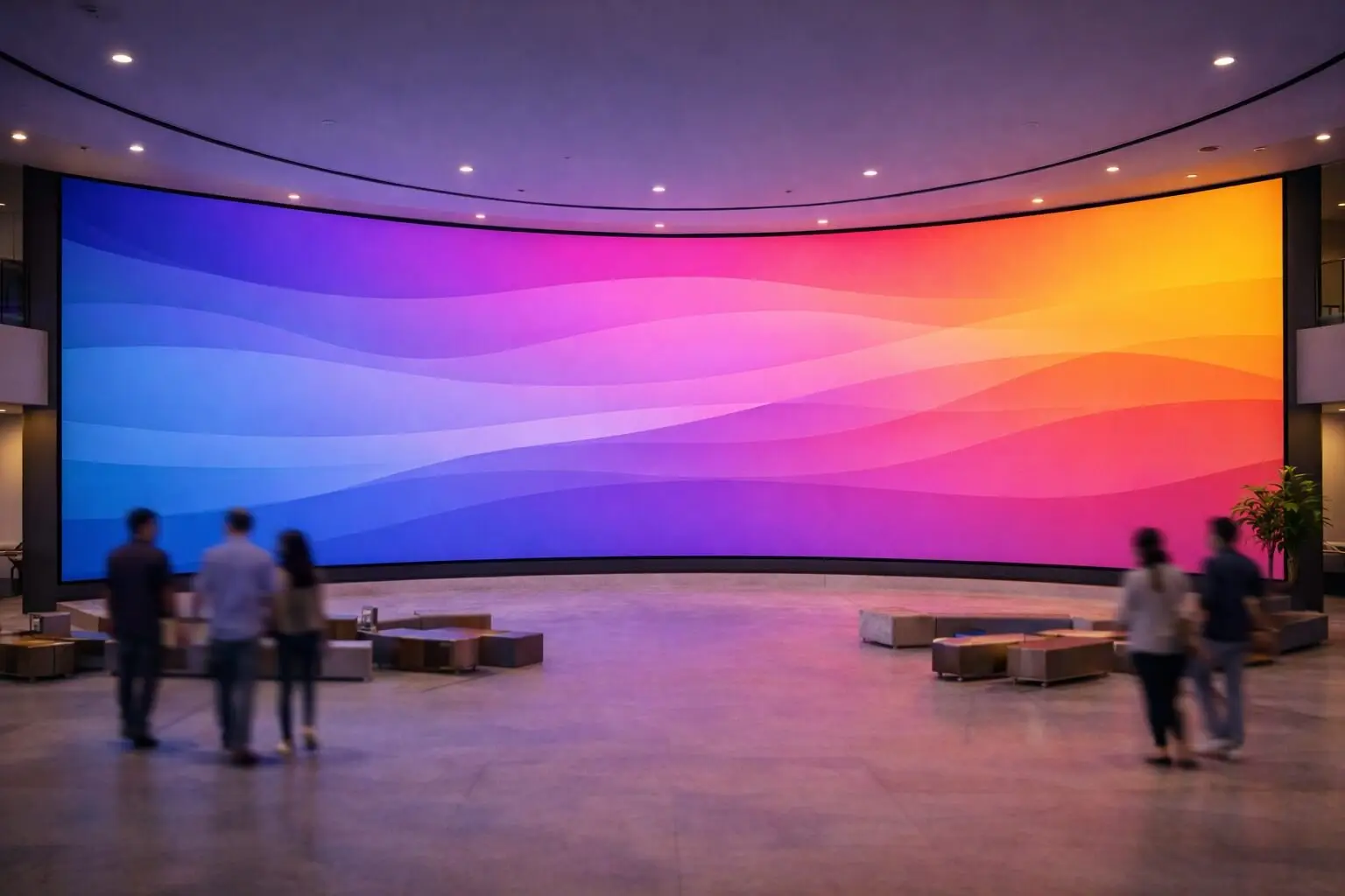 videotron curve layar led melengkung