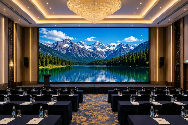 Videotron indoor modern untuk ballroom hotel dan ruang meeting profesional