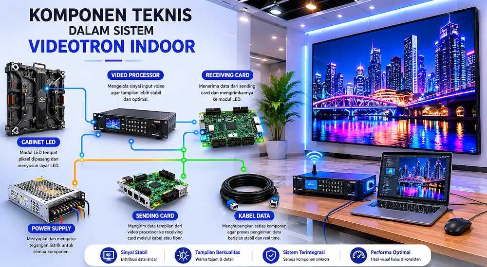 Spesifikasi teknis videotron indoor