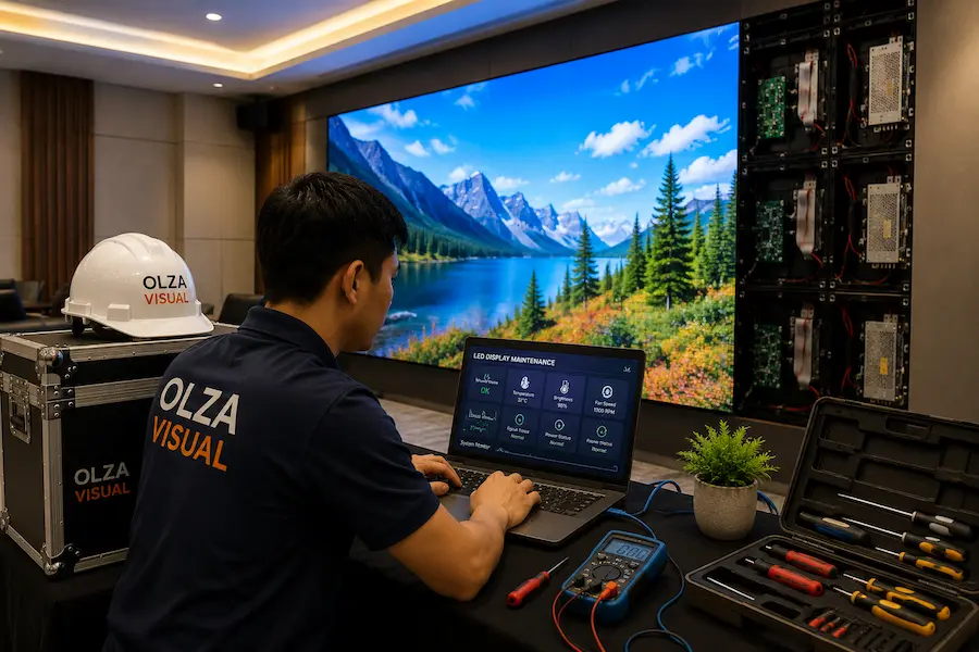 Maintenance videotron indoor