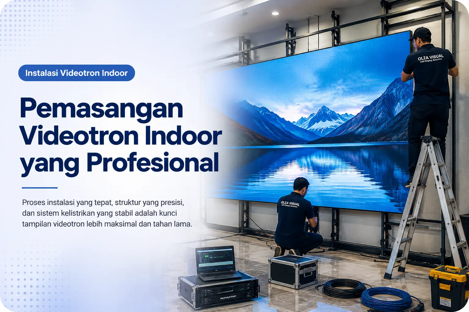Instalasi videotron indoor profesional