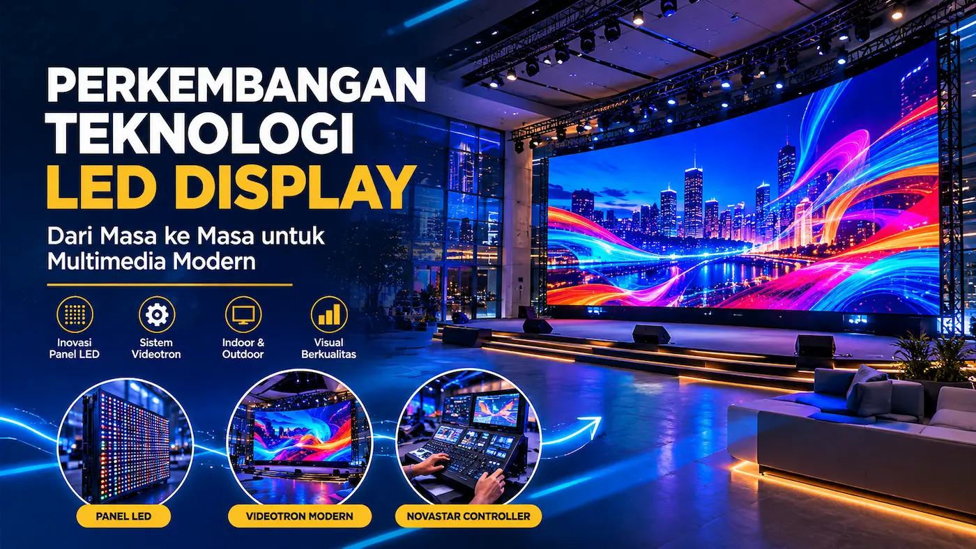Perkembangan teknologi LED display modern untuk videotron multimedia