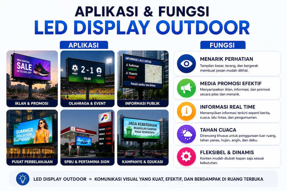 Aplikasi Fungsi LED Display Outdoor