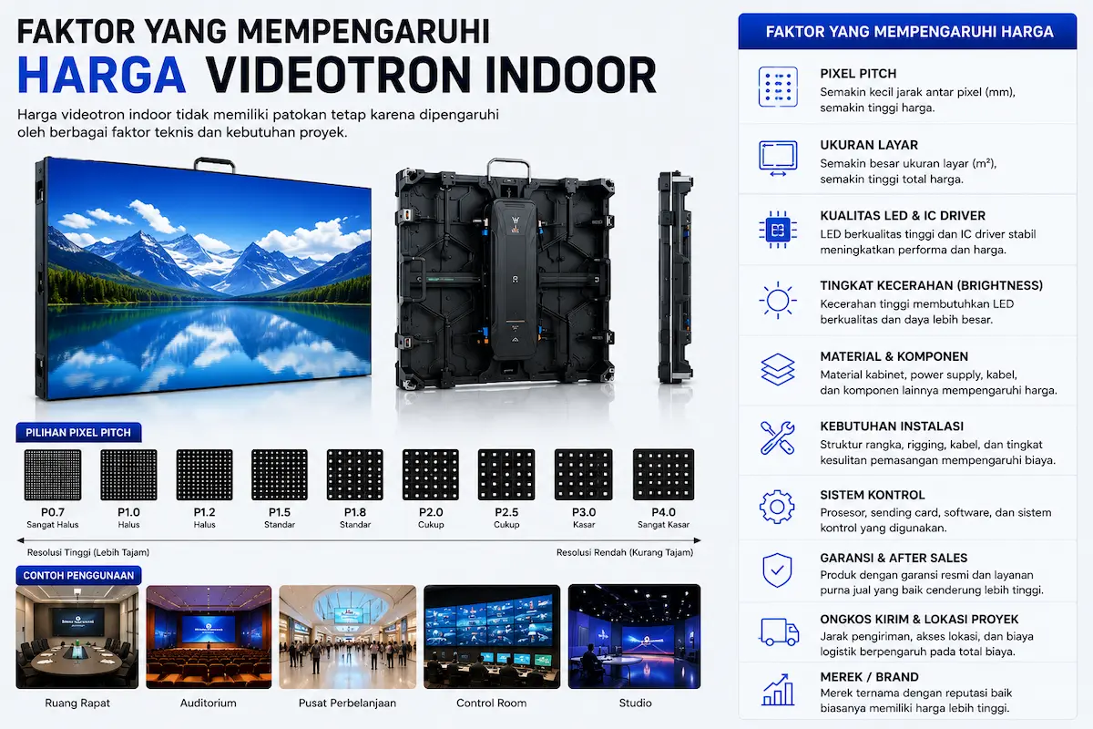 Faktor Harga Videotron Indoor