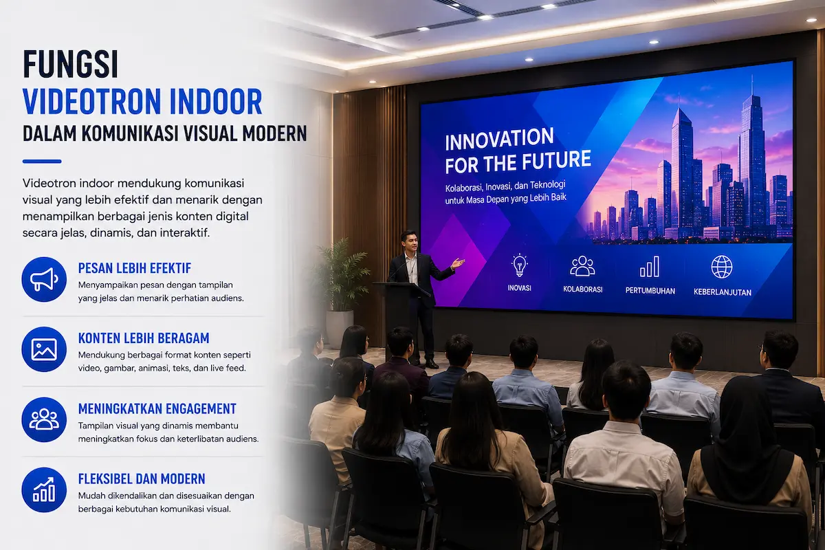 Fungsi Videotron Indoor Sebagai Media Komunikasi Visual
