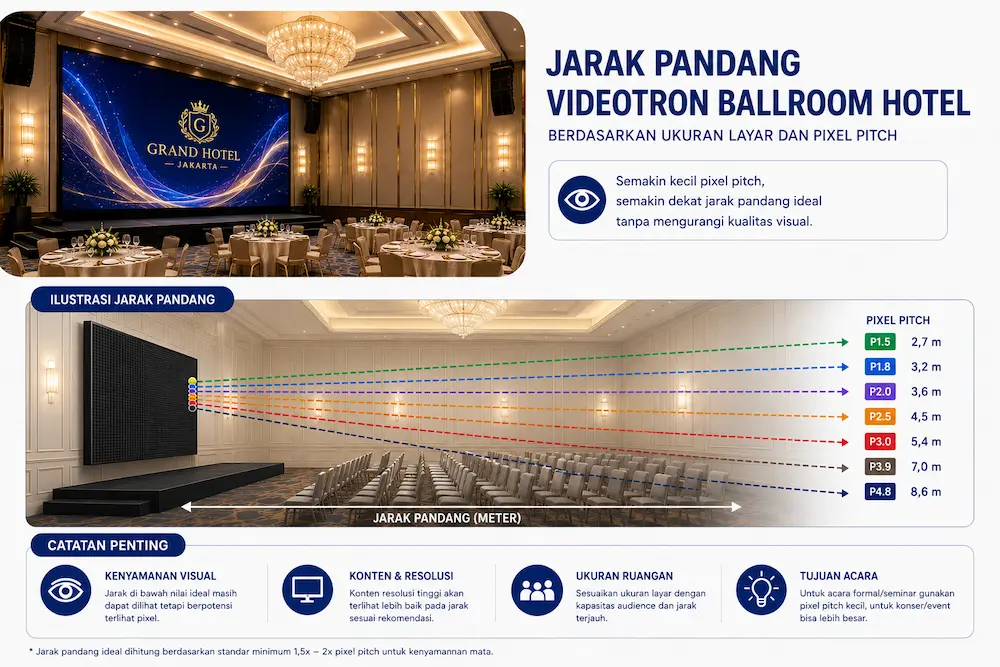 Proses pengelasan rangka videotron outdoor pada tiang penopang LED display