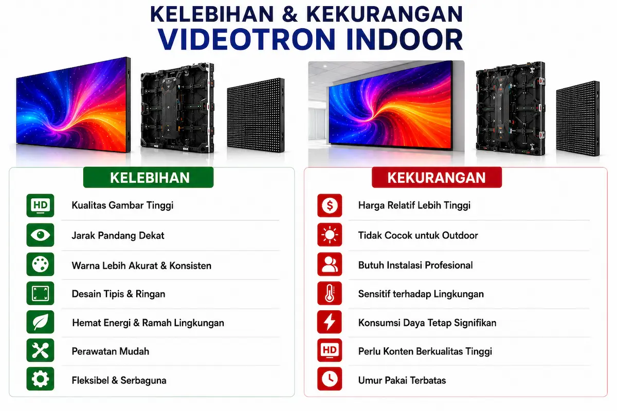 Kelebihan dan Kekurangan Videotron Indoor