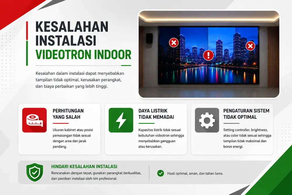Kesalahan Instalasi Videotron Indoor