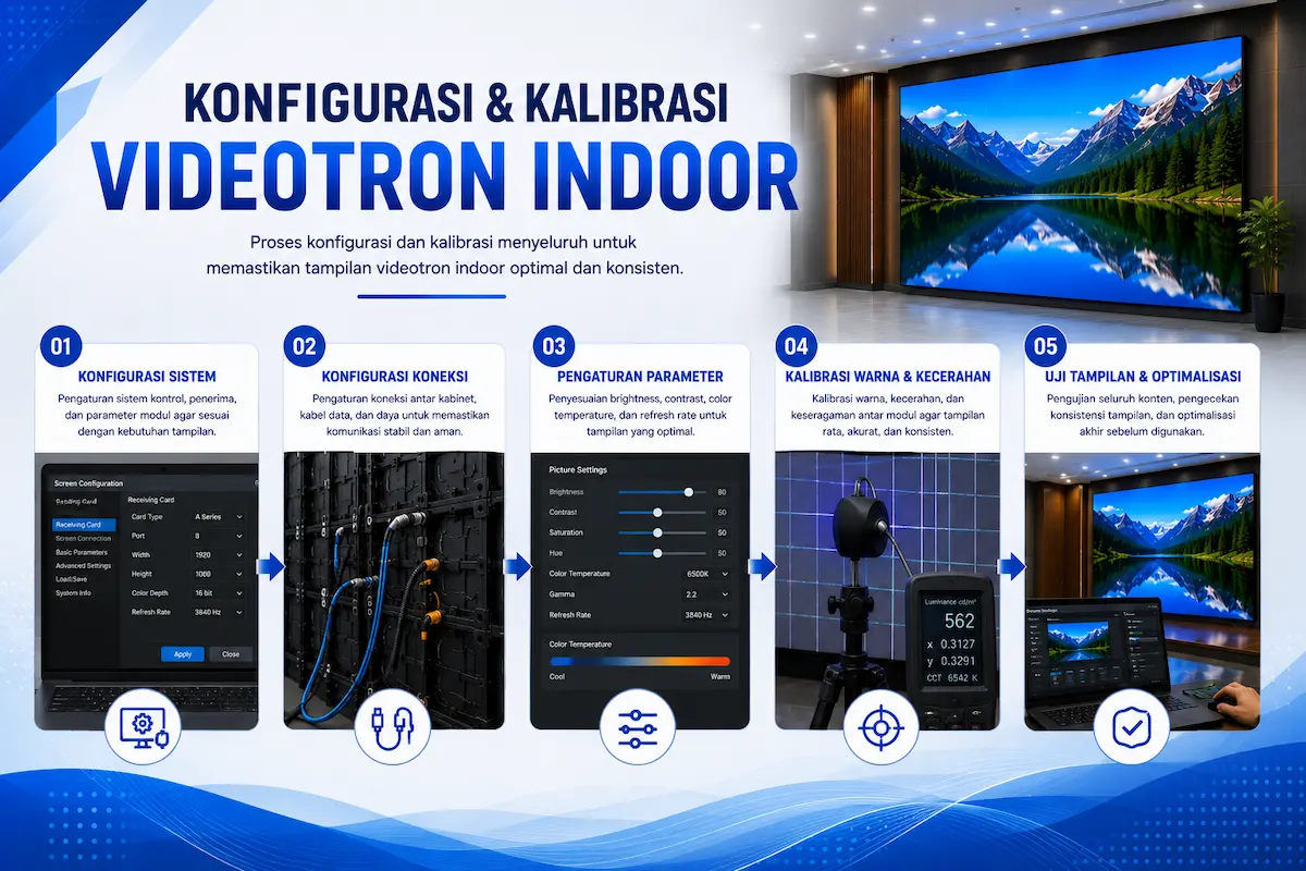 Konfigurasi dan Kalibrasi Videotron Indoor