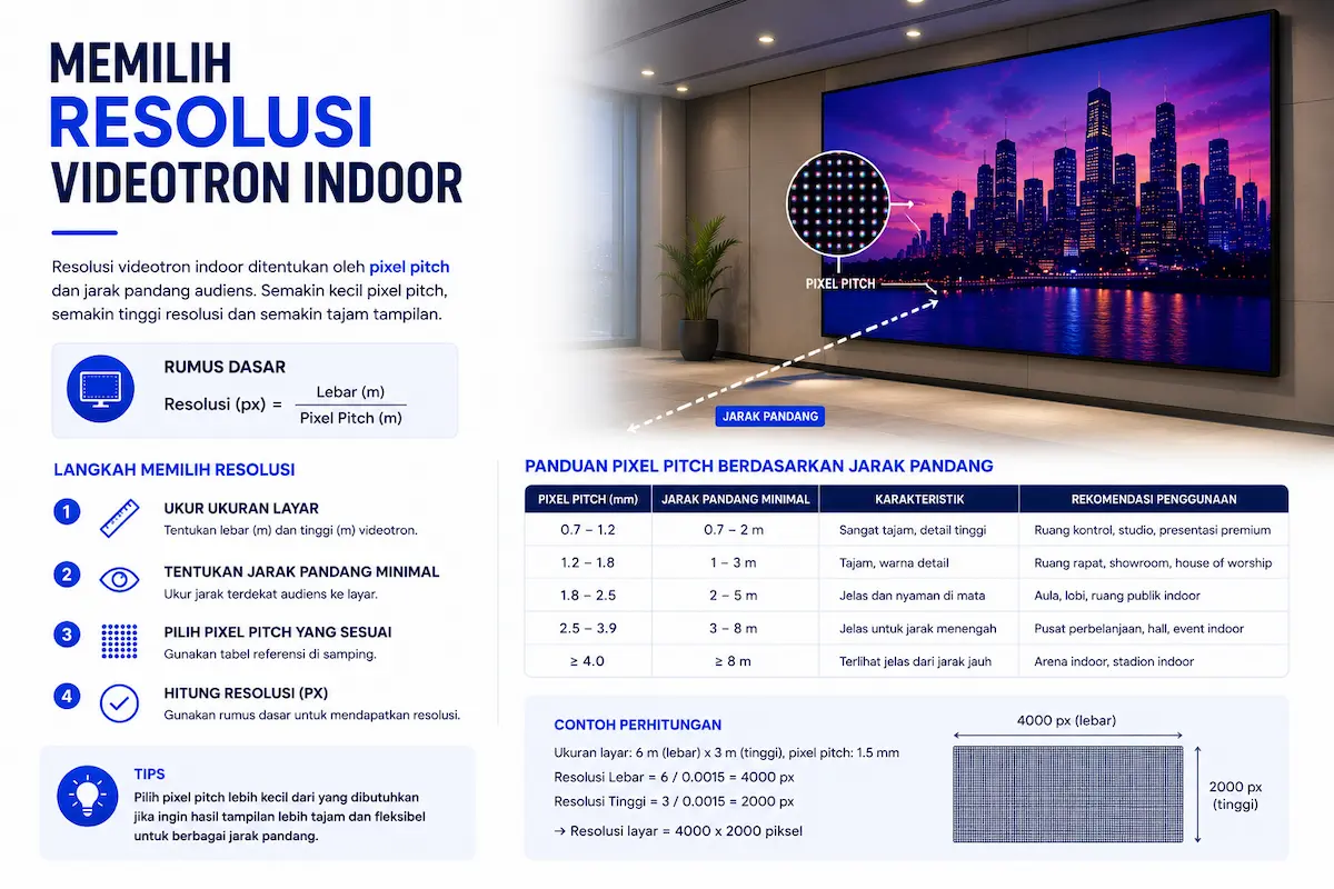 Memilih Resolusi Videotron Indoor