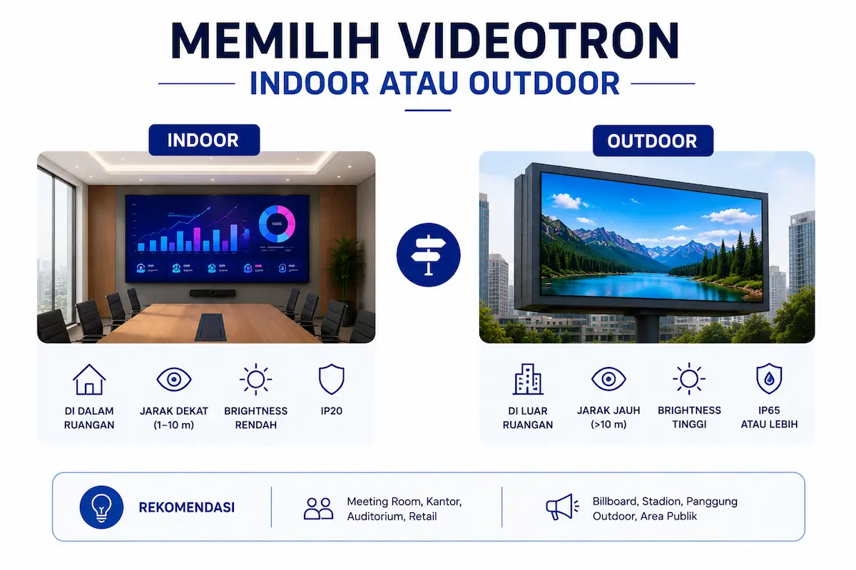 Memilih Videotron Indoor atau Outdoor