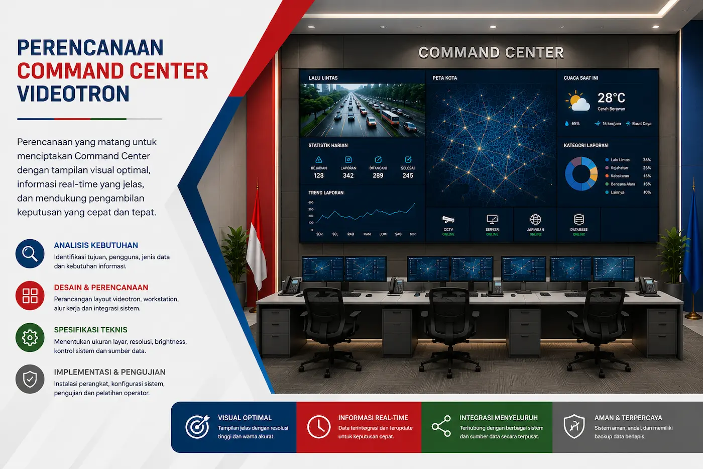 Perencanaan Command Center dengan Videotron Indoor