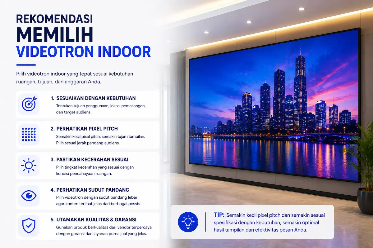 Rekomendasi Memilih Videotron Indoor