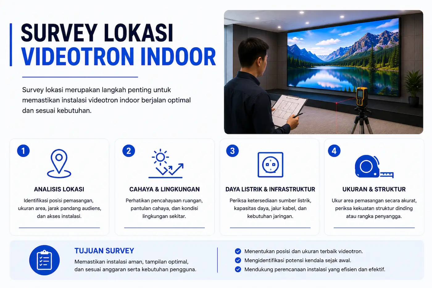 Survey dan Perencanaan Instalasi Videotron Indoor