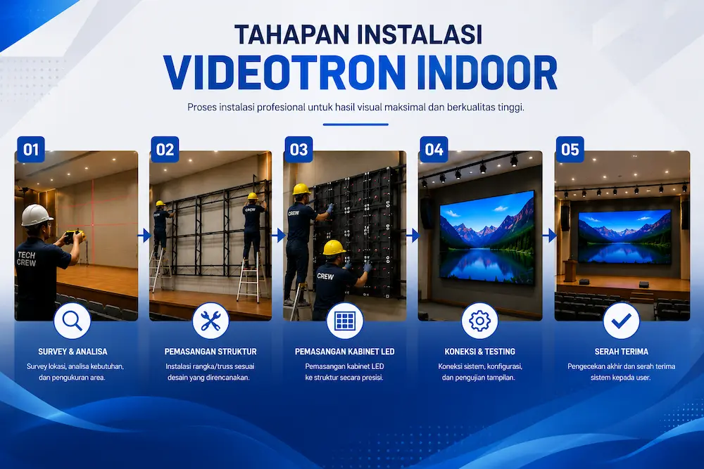 Tahapan Instalasi Videotron Indoor