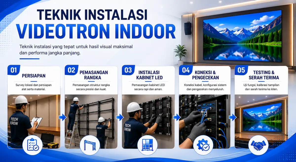 Teknik Instalasi Videotron Indoor yang Tepat