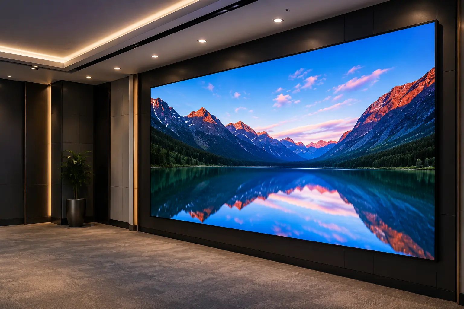 Videotron indoor dengan umur pakai panjang untuk ruang meeting dan ballroom