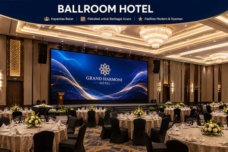Videotron ballroom hotel untuk seminar konferensi dan event profesional