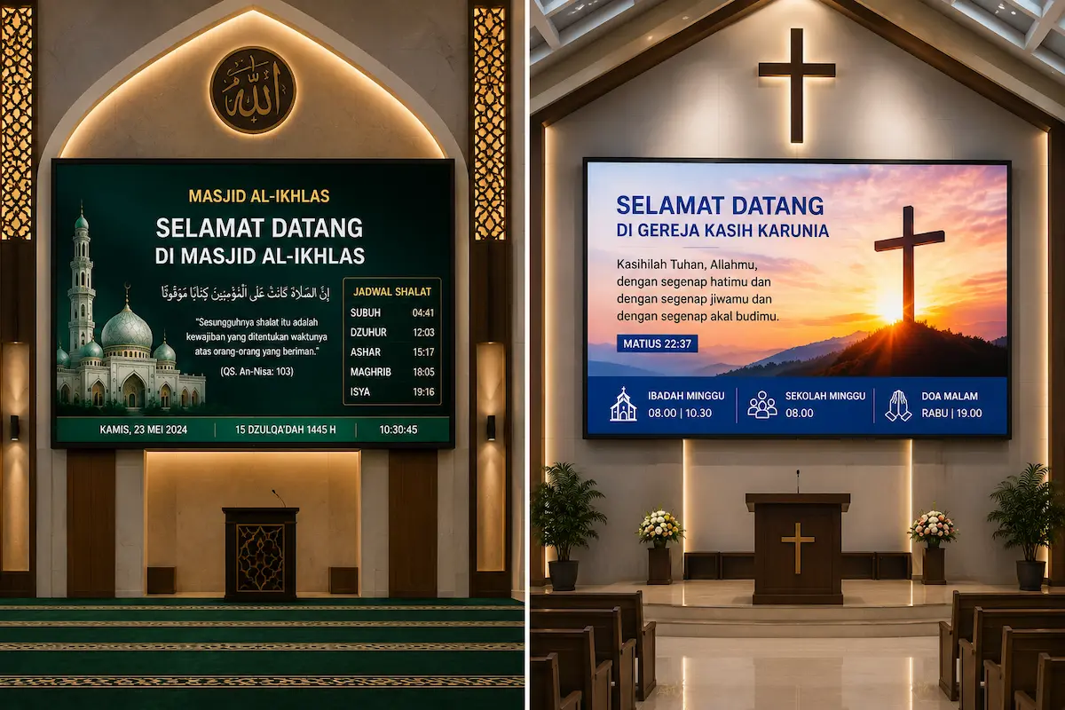 Videotron Indoor Rumah Ibadah