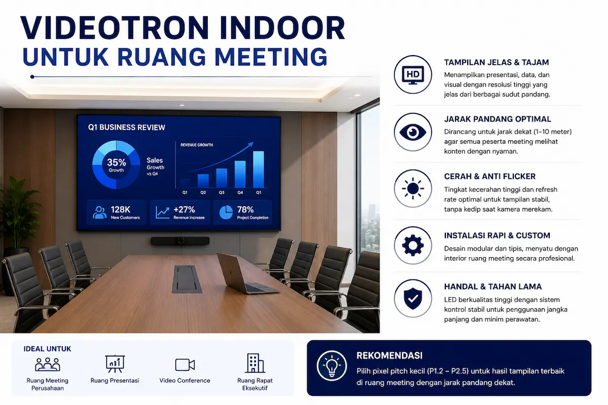 Videotron Indoor untuk Ruang Meeting