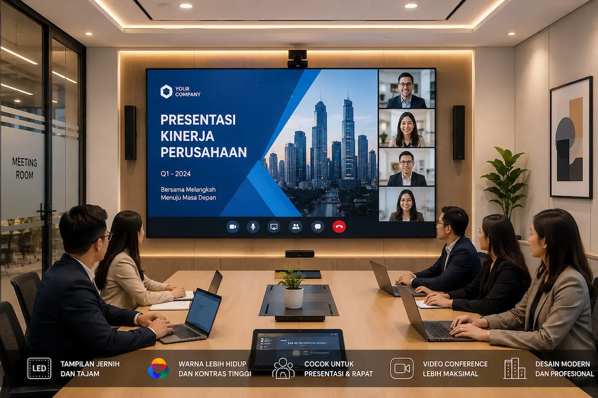 Videotron ruang meeting kantor untuk presentasi dan rapat perusahaan
