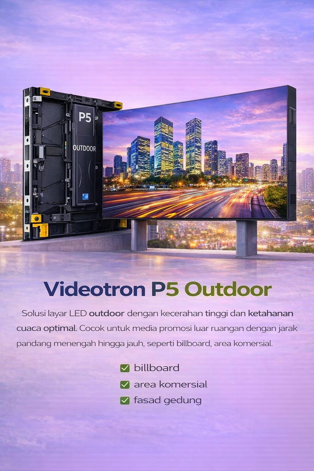 videotron outdoor p5 led display untuk media promosi luar ruangan