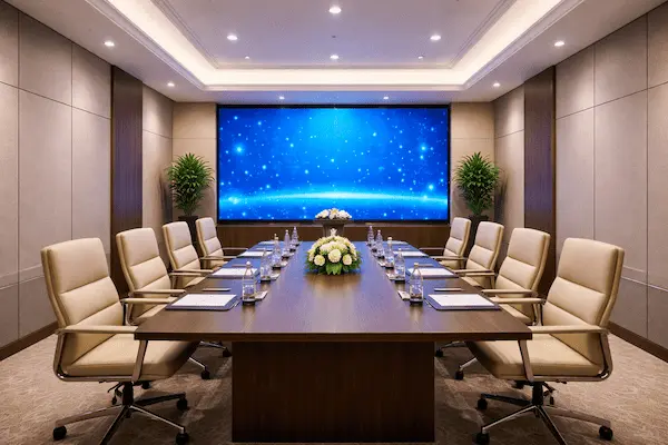 videotron indoor ruang meeting P2.5 proses instalasi