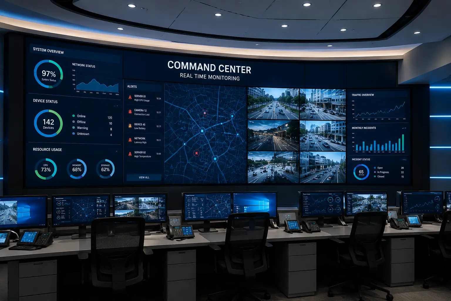 LED Display Command Center Modern