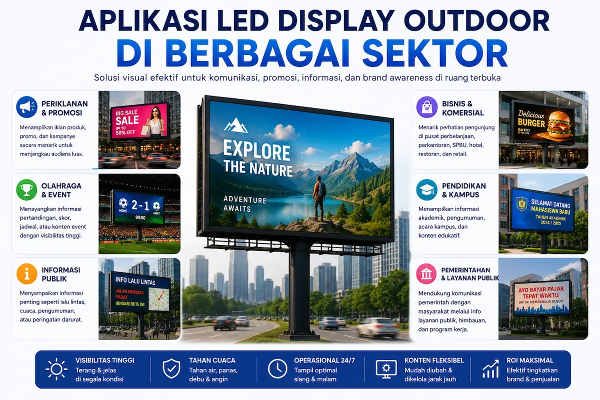 Aplikasi LED Display Outdoor di Berbagai Sektor