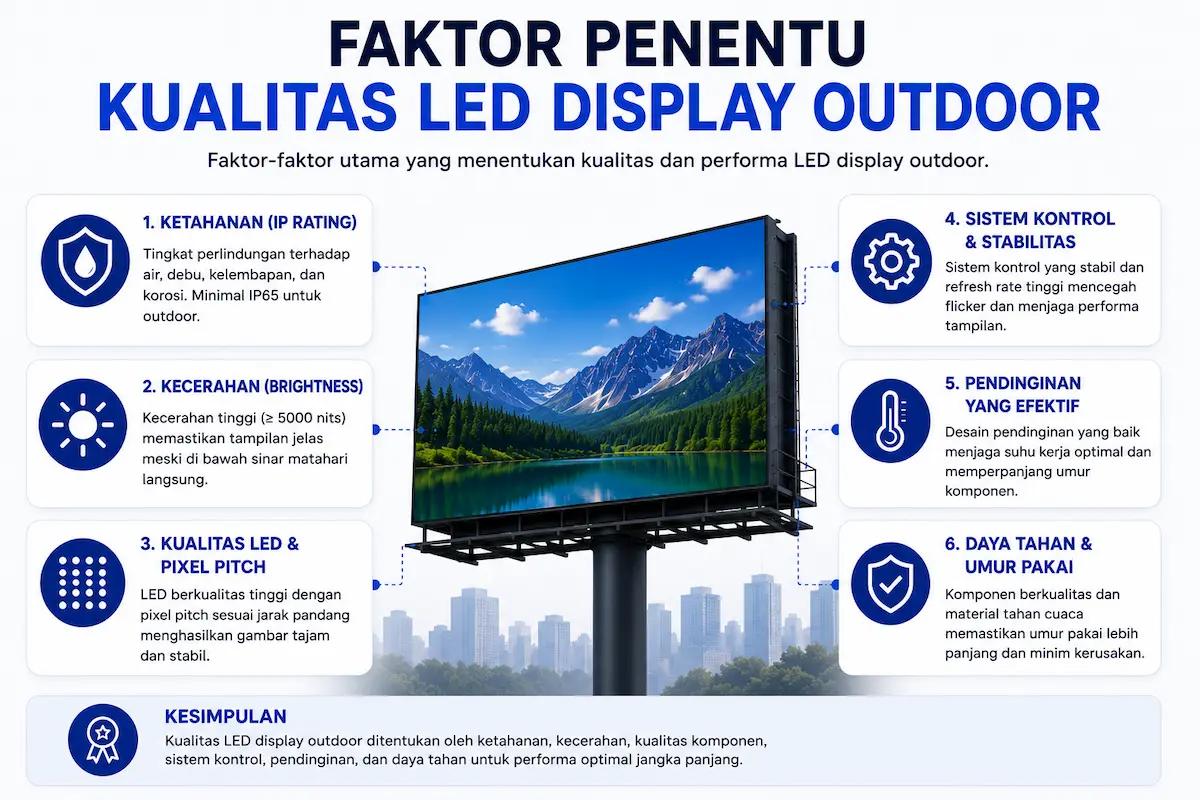 Faktor Penentu Kualitas LED Display Outdoor