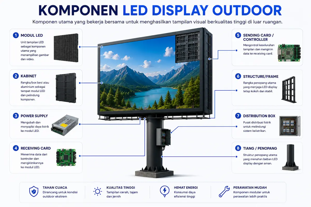 Komponen LED Display Outdoor
