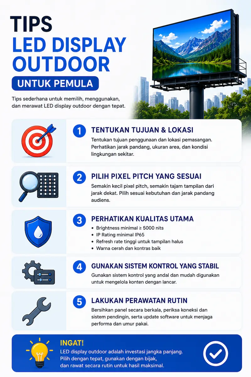 Tips LED Display Outdoor untuk Pemula