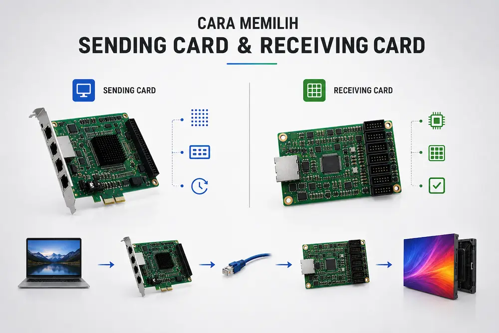 Cara Memilih Sending Card dan Receiving Card