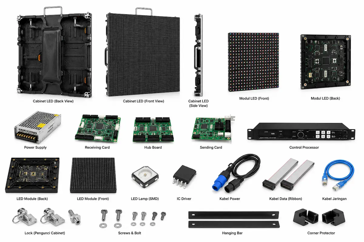 Komponen LED Display Videotron Indoor