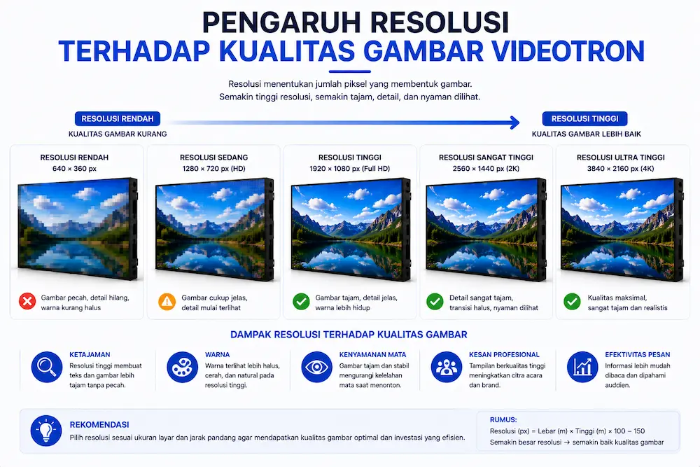 Pengaruh Resolusi terhadap Kualitas Gambar Videotron