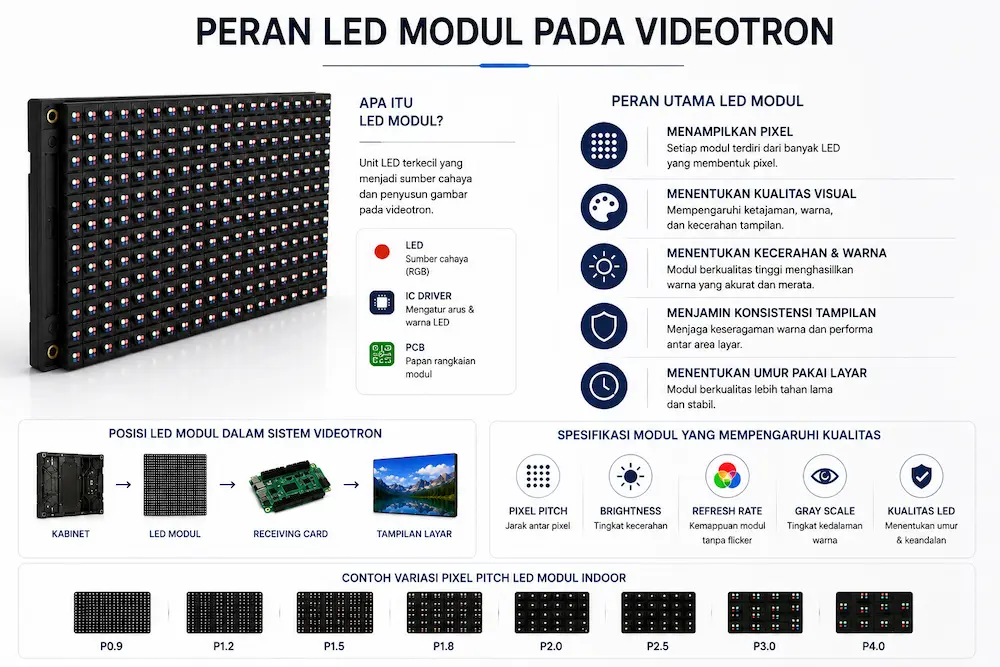 Peran LED Module pada Videotron