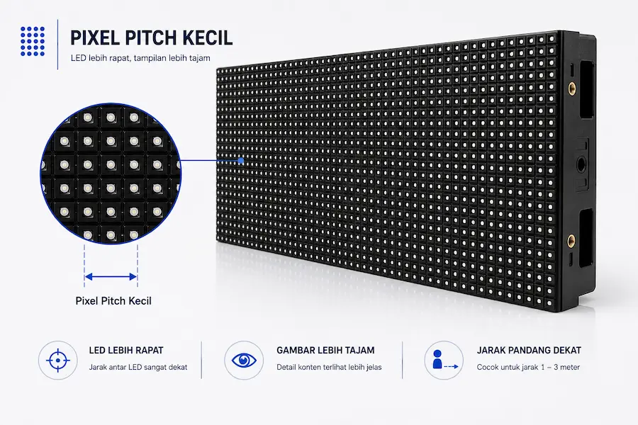 Pixel Pitch Kecil