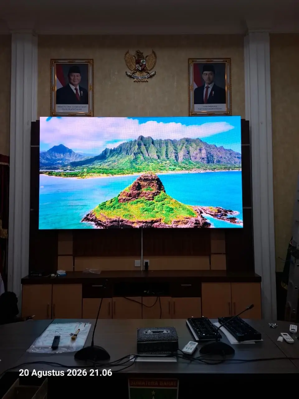 Videotron Indoor P1.86 setelah pemasangan dan testing