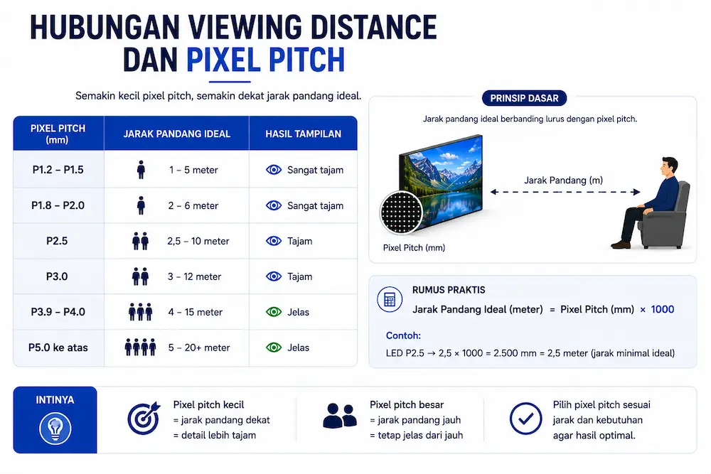 Hubungan Viewing Distance dan Pixel Pitch