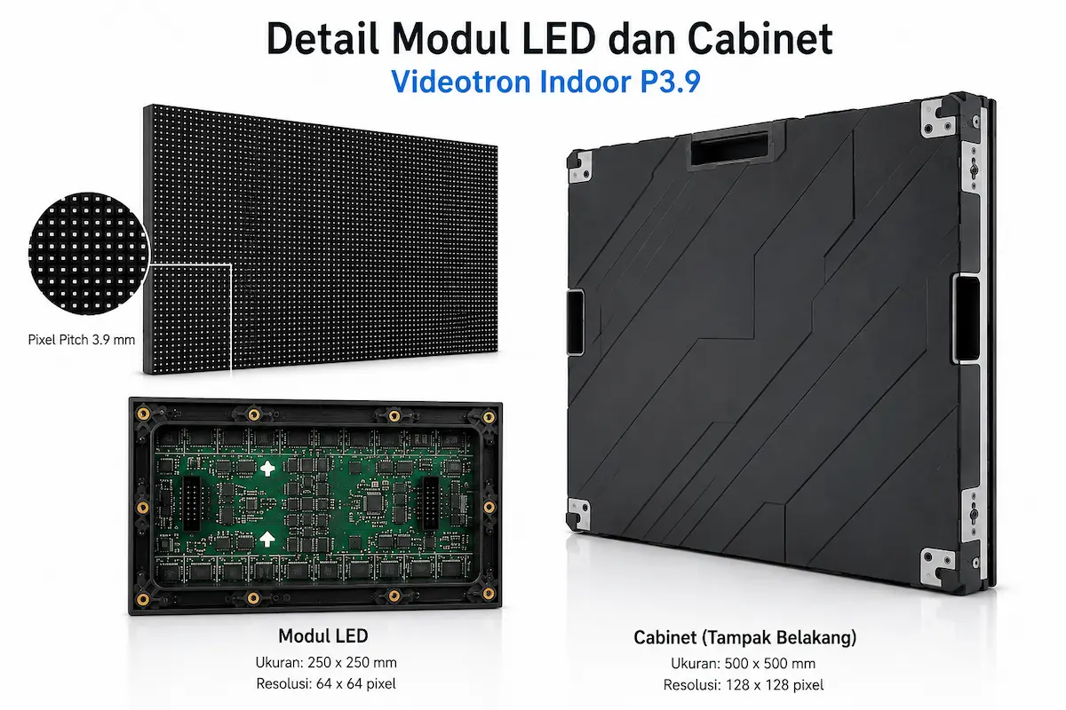 Module dan cabinet Videotron Indoor P3.9