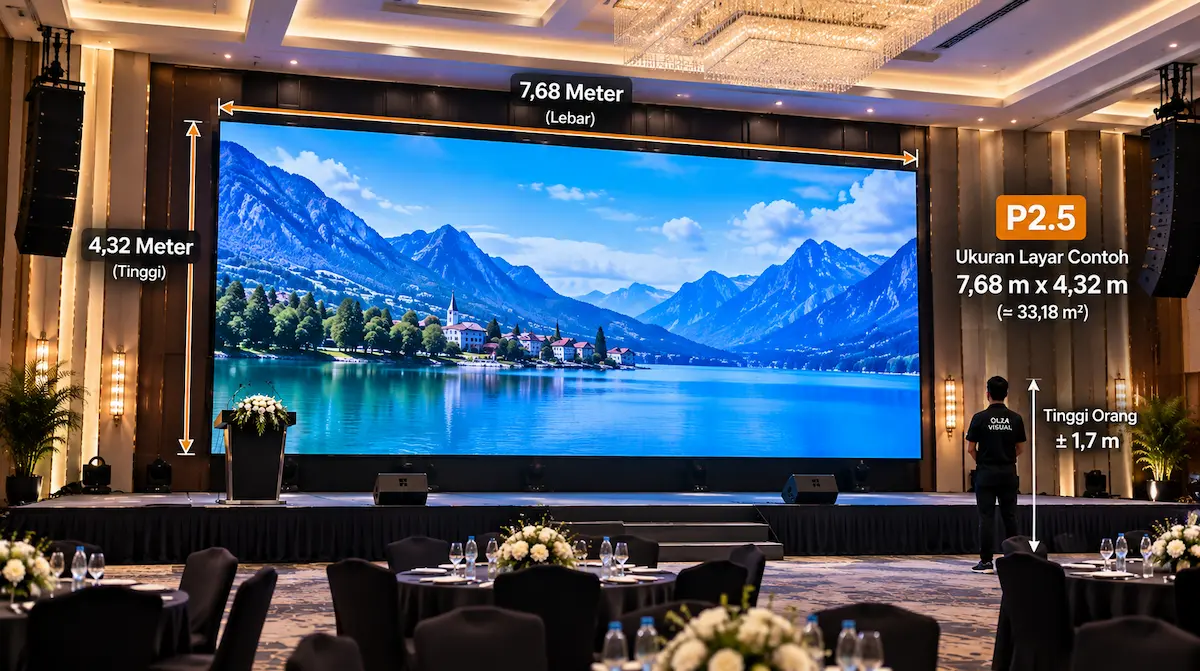 Ukuran Videotron Ballroom untuk layar LED event