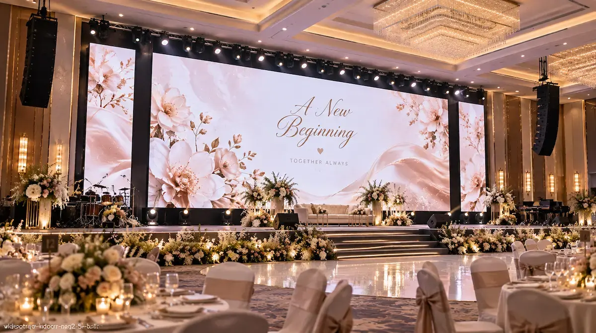 Videotron P2.5 untuk wedding ballroom