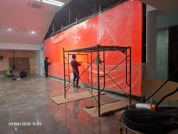 Instalasi videotron indoor LED display di Pertamina Medan